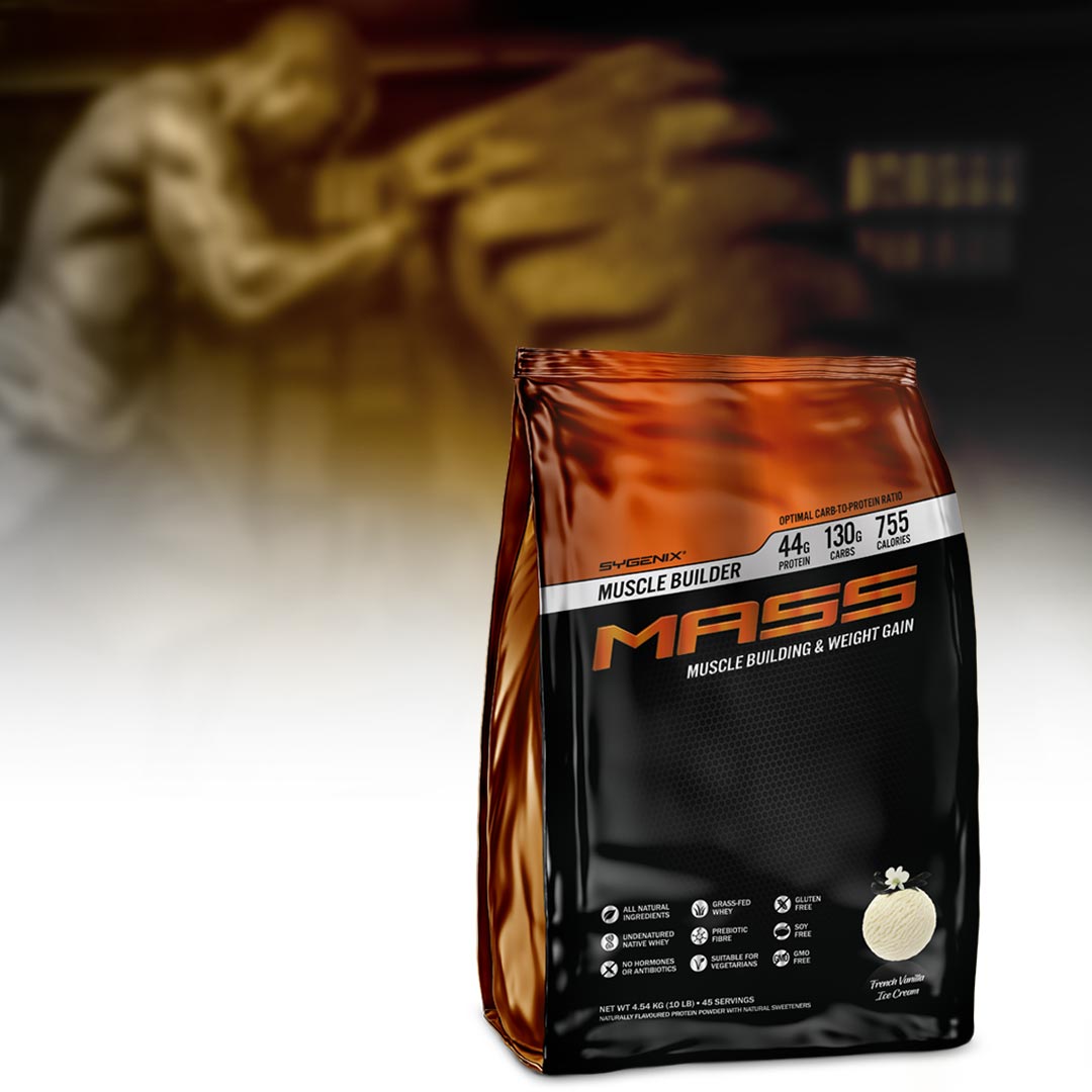 SYGENIX MASS Gainer natural whey protein bag
