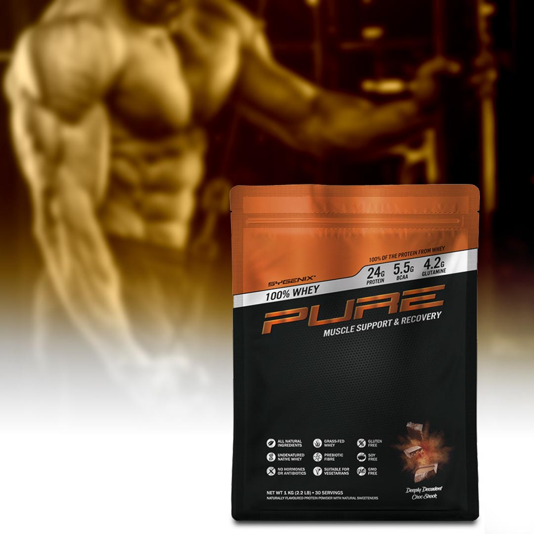 SYGENIX PURE 100% whey natural protein powder bag
